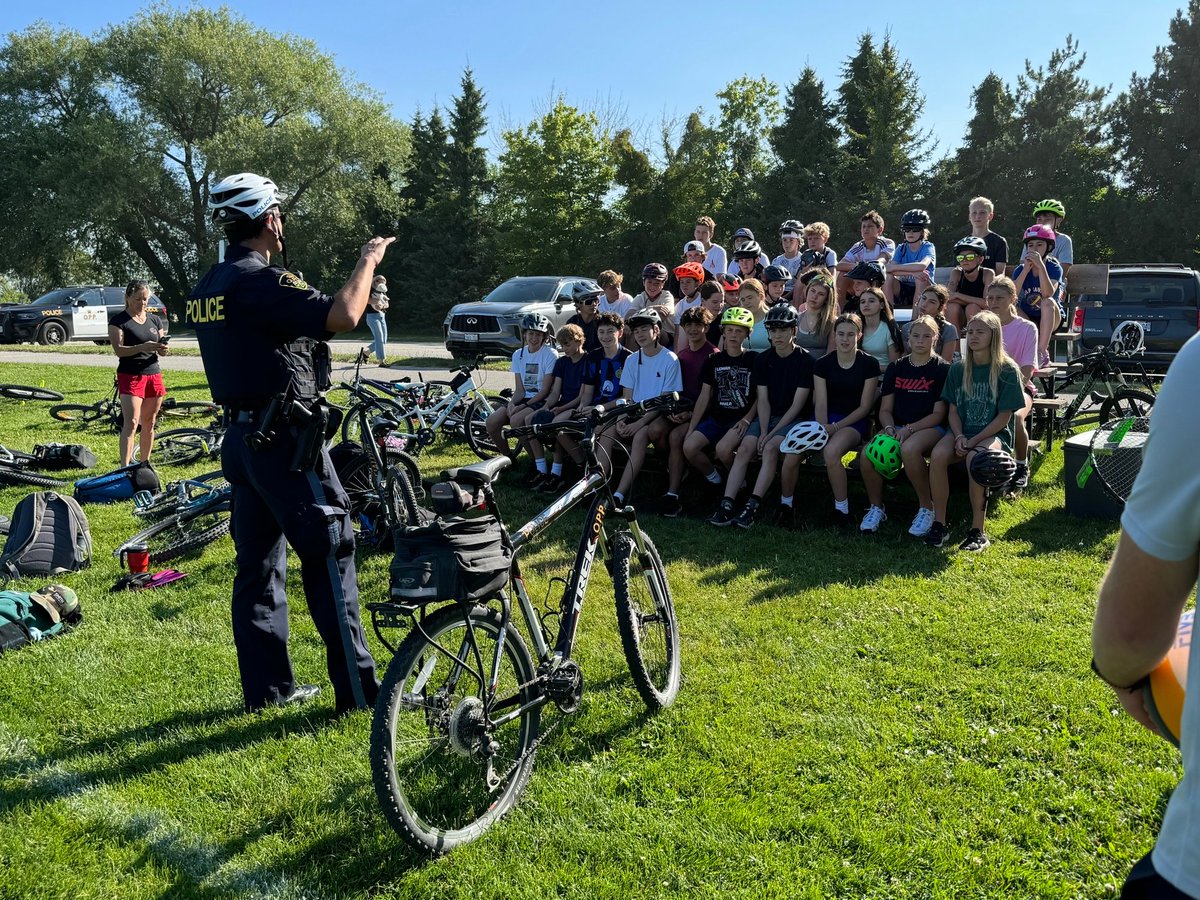 This morning, Active Life Conditioning launched their 2024 Summer Camp. PC Mabley of #CWoodOPP shared bicycle safety tips before hitting the trails. #Community #WorkingTogether ^dm
