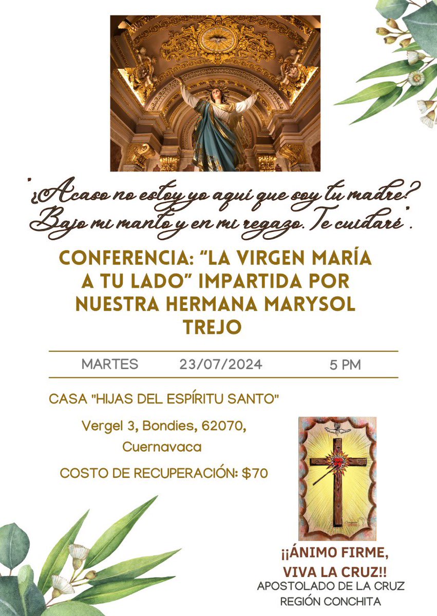 Te invito a conocer a Maria nuestra Madre del Cielo , amarla te da paz y tranquilidad