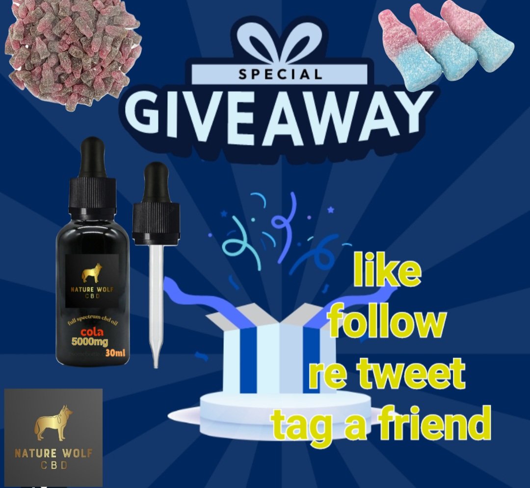 NatureWolfcbd's tweet image. BRAND NEW GIVEAWAY.  DONT MISS OUT ON YOUR CHANCE TO WIN A 30ML BOTTLE OF FULL SPECTRUM CBD OIL 5000MG.  TO ENTER SIMPLY.

LIKE 
FOLLOW 
RETWEET 
TAG A FRIEND 

DRAW WILL BE AT 20.00 ON SUNDAY 28th July 
You must be following to enter 
GOOD LUCK ALL.