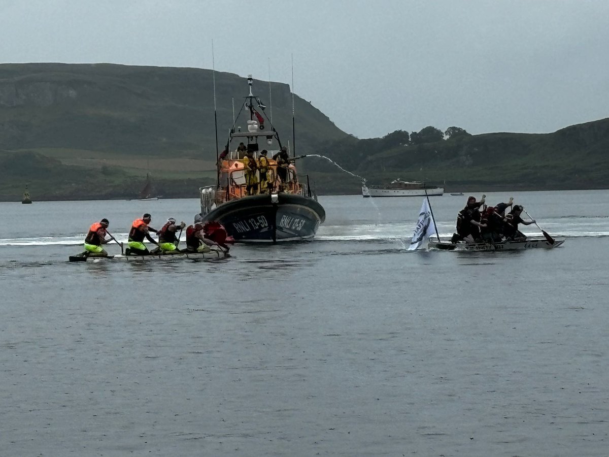 Prize giving <a href="/ClipperRace/">Clipper Round the World Yacht Race</a> Vice Pres Neil Owen Oban &amp; Lorn Lions presented a pennant to each Race Skipper. Coinciding with Oban &amp; Lorn Lions annual raft race where Sir Robin Knox-Johnston, Clipper Ventures President and Co-founder started the raft race🏁 🏆 #LionsGetInvolved