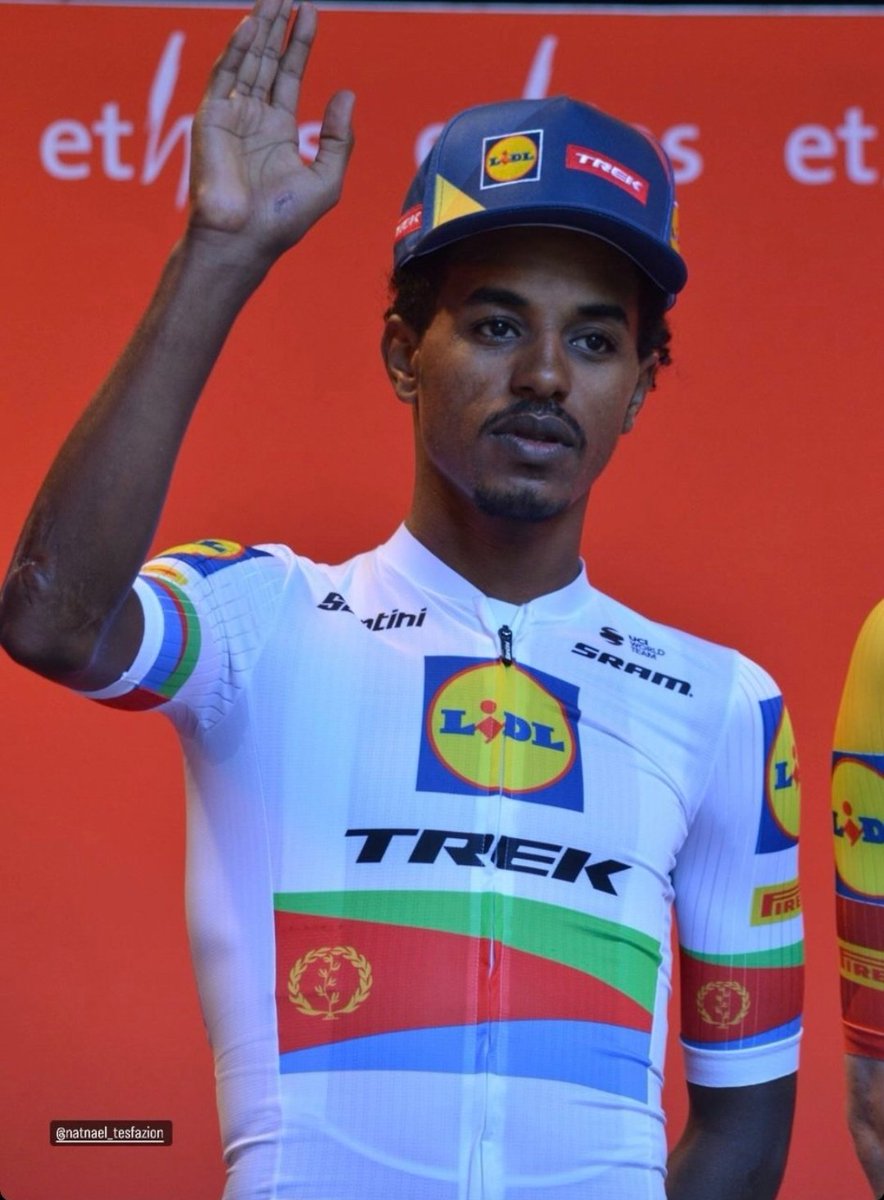 DahlaKib's tweet photo. Natnael Tesfatsion is an emerging star in the world of cycling, proudly representing Eritrea. Known for his fearless approach and determination, Natu is making a significant impact on the international cycling scene. His performances continue to inspire many young Eritreans. We will see many stage wins of him in many tours. #Eritrea