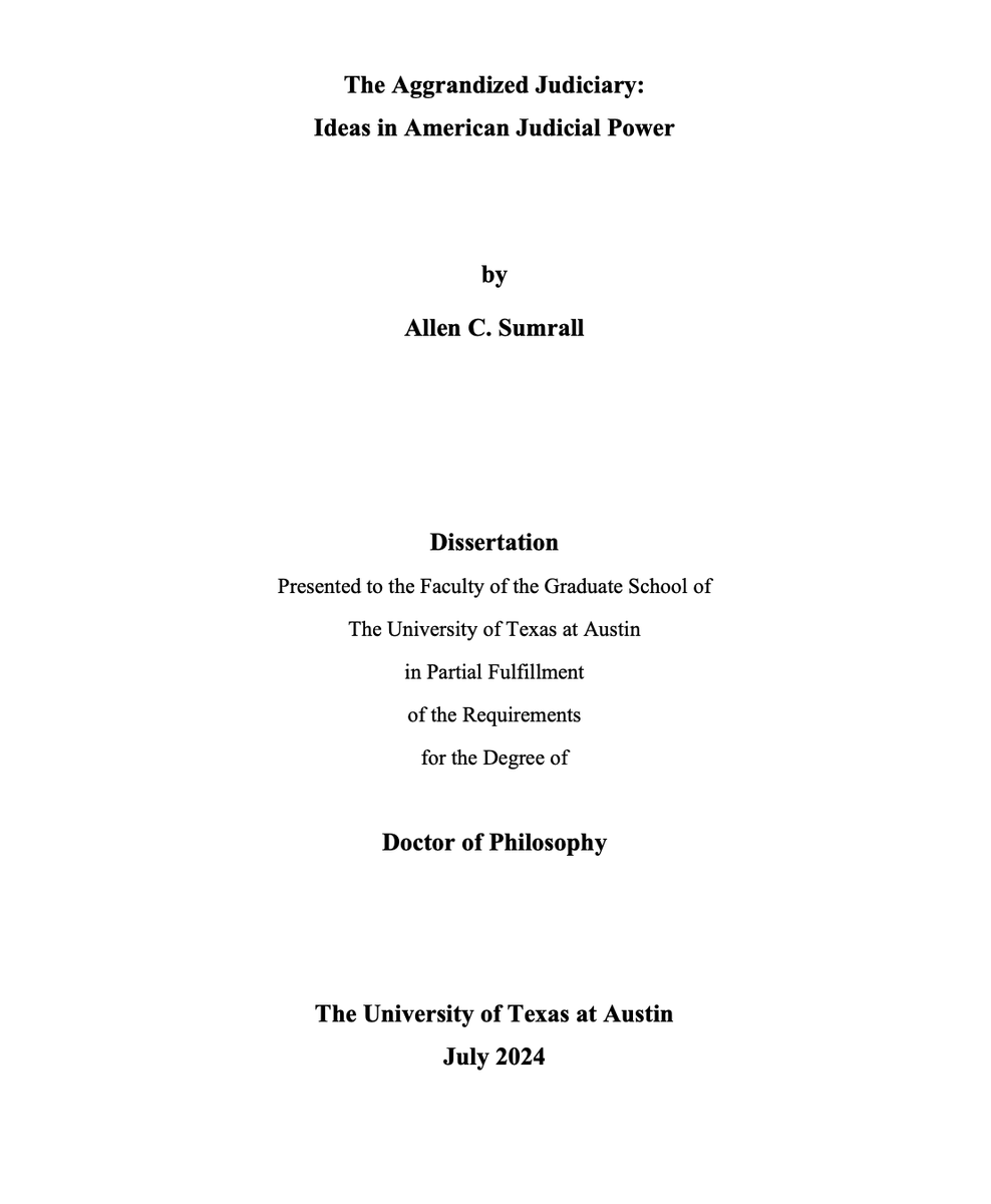I'm very happy to have successfully defended my dissertation <a href="/UTGovernment/">UT Government</a> this morning. After eight years at UT Austin as the first student to begin and then finish the JD/PhD in Gov. program, I'm done!