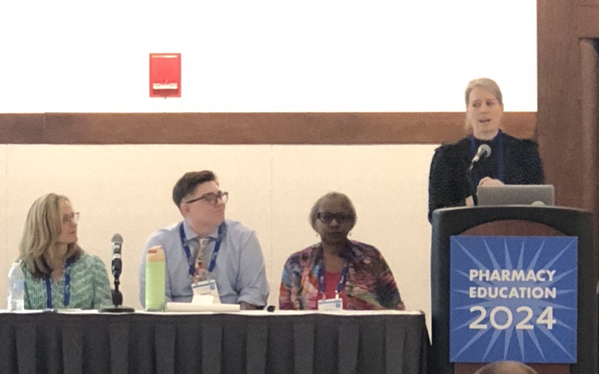 An ⁦<a href="/AACPharmacy/">AACP</a>⁩ panel session moderated by <a href="/unc_pace/">UNC PACE</a> faculty Carla White about Navigating the cultural landscape. ⁦<a href="/UNC_CIPhER/">CIPhER</a>⁩ leader Jacqui McLaughlin was on the panel with Wendy Cox and Amanda Storyward.