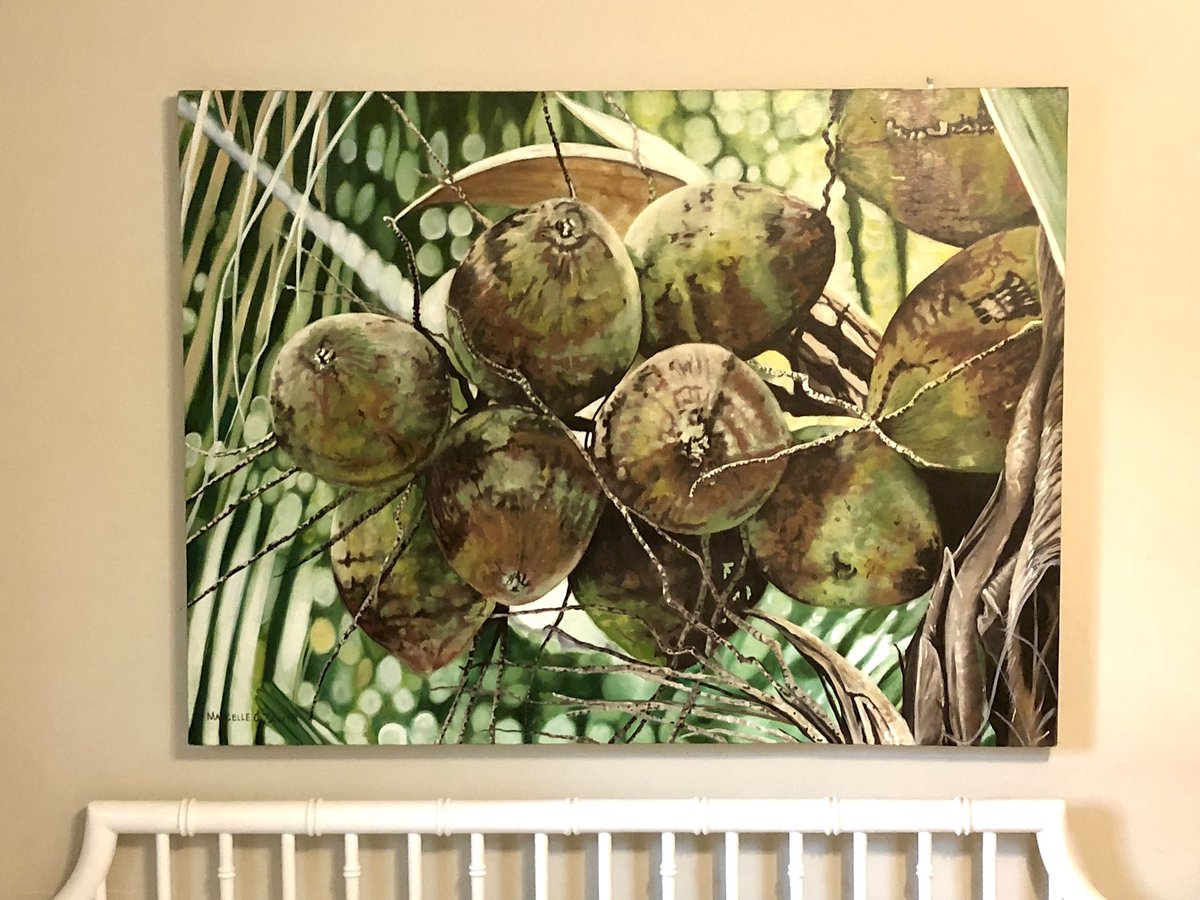 marcellezz's tweet photo. Splendid Coconuts by Marcelle Zanetti in a collectors home. To see available paintings go to https://t.co/rE4xqDawPv
#oilpainting #coconuts #followme #creativity #artcolectors #fineart https://t.co/YI3u5VlaTY