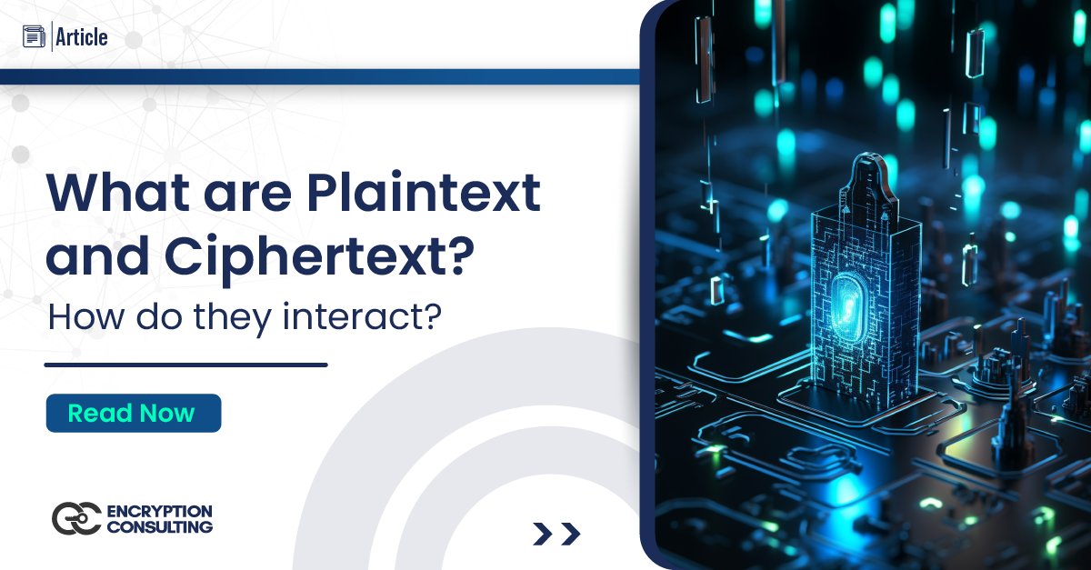 encryptioncons's tweet image. Discover how Plaintext and Ciphertext interact and why they are crucial for protecting your sensitive information. 

ow.ly/EZTR50SHzYp

#Plaintext #Ciphertext #Encryption #DataSecurity #EmailEncryption #DigitalSecurity #CyberSecurity #Encryption #DataProtection