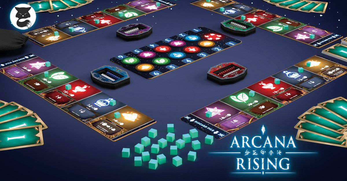 Arcana Rising invites up to six spellcasters to participate in a competition to acquire arcane artifacts and cast mighty spells in an effort to gain knowledge and power!