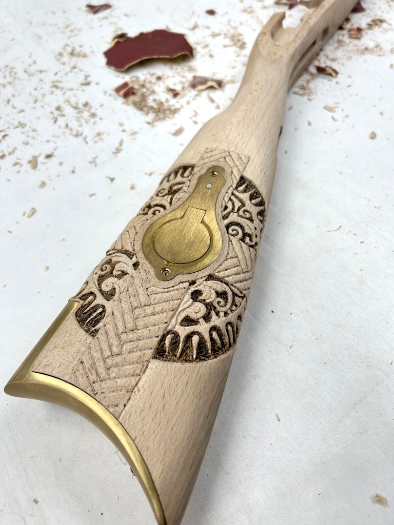 Muzzle_Loaders's tweet photo. Carving complete! With the art finished, there are only a few steps left.
⁠
Reminder: Everyone who buys https://t.co/G2V2EPmB5z apparel between 6/1-8/30 is entered to win the finished build!⁠
⁠
https://t.co/f0pGeIIZt6 ⁠

#muzzleloader #riflekit #hawken #custombuild https://t.co/GQHx8LDeaS