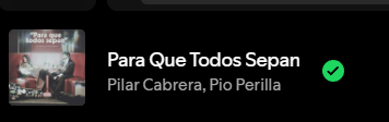 FCPioPerilla's tweet photo. @PioMusica @Spotify A nosotrxs también.. Lo bueno es que son las tuyas. Estamos oyendo esta. https://t.co/giDp8B1fAF