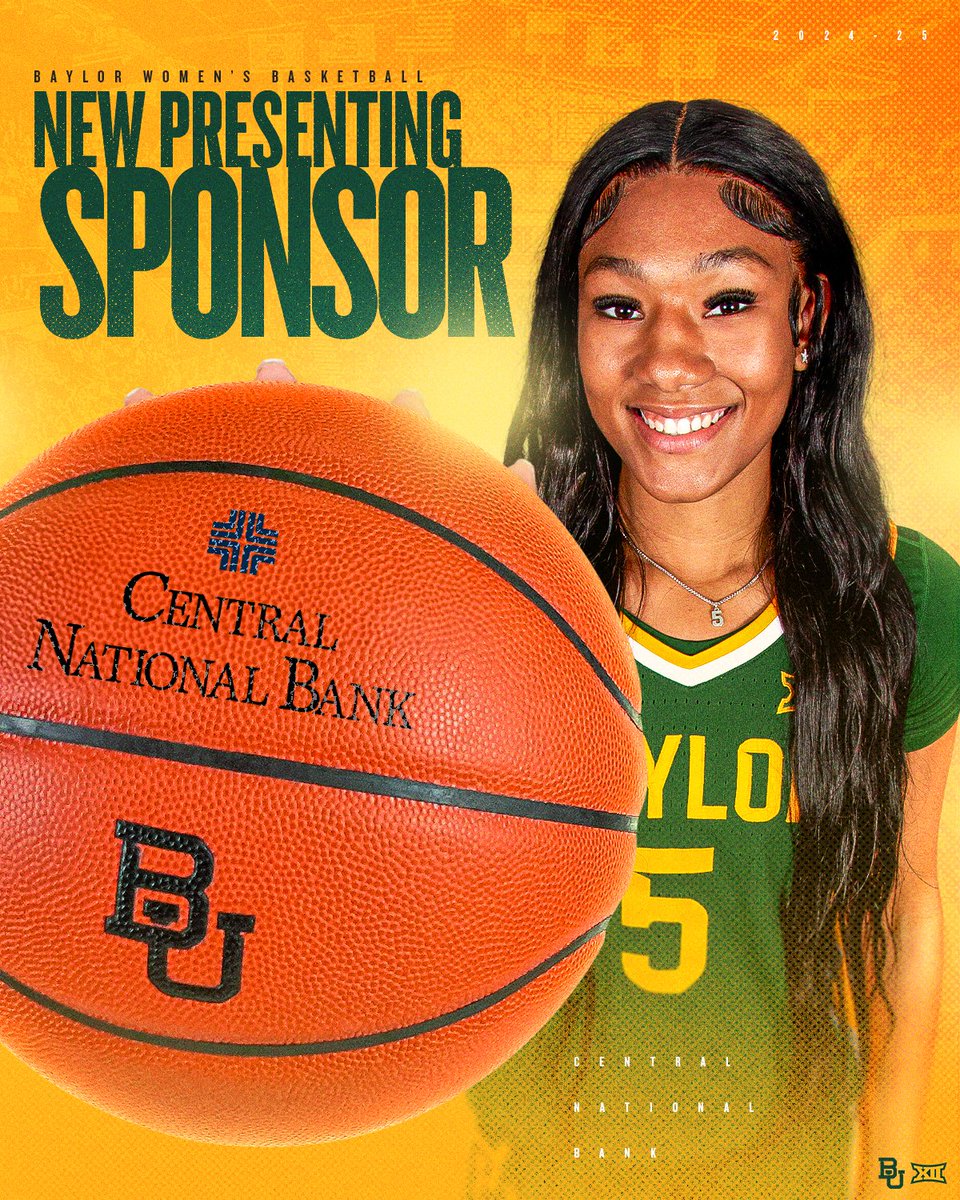 𝐂𝐞𝐧𝐭𝐫𝐚𝐥 𝐍𝐚𝐭𝐢𝐨𝐧𝐚𝐥 𝐁𝐚𝐧𝐤 𝐀𝐧𝐧𝐨𝐮𝐧𝐜𝐞𝐝 𝐚𝐬 𝐏𝐫𝐞𝐬𝐞𝐧𝐭𝐢𝐧𝐠 𝐒𝐩𝐨𝐧𝐬𝐨𝐫 𝐨𝐟 𝐁𝐚𝐲𝐥𝐨𝐫 𝐖𝐨𝐦𝐞𝐧’𝐬 𝐁𝐚𝐬𝐤𝐞𝐭𝐛𝐚𝐥𝐥

📰 baylorbea.rs/3YchBJO

#SicEm | #GreaterThan