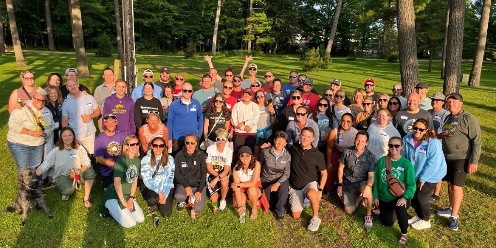 SHPhysEd's tweet photo. School Health's PE Specialist, Tom Strenger, and Inside Sales Rep, Danita Jones, attended the Wisconsin Physical Education Best Practices Conference last week in Stevens Point, WI!
We were honored to sponsor the picnic for all of these wonderful PE teachers. 😄 #SHPhysEd https://t.co/WZISyh8scJ