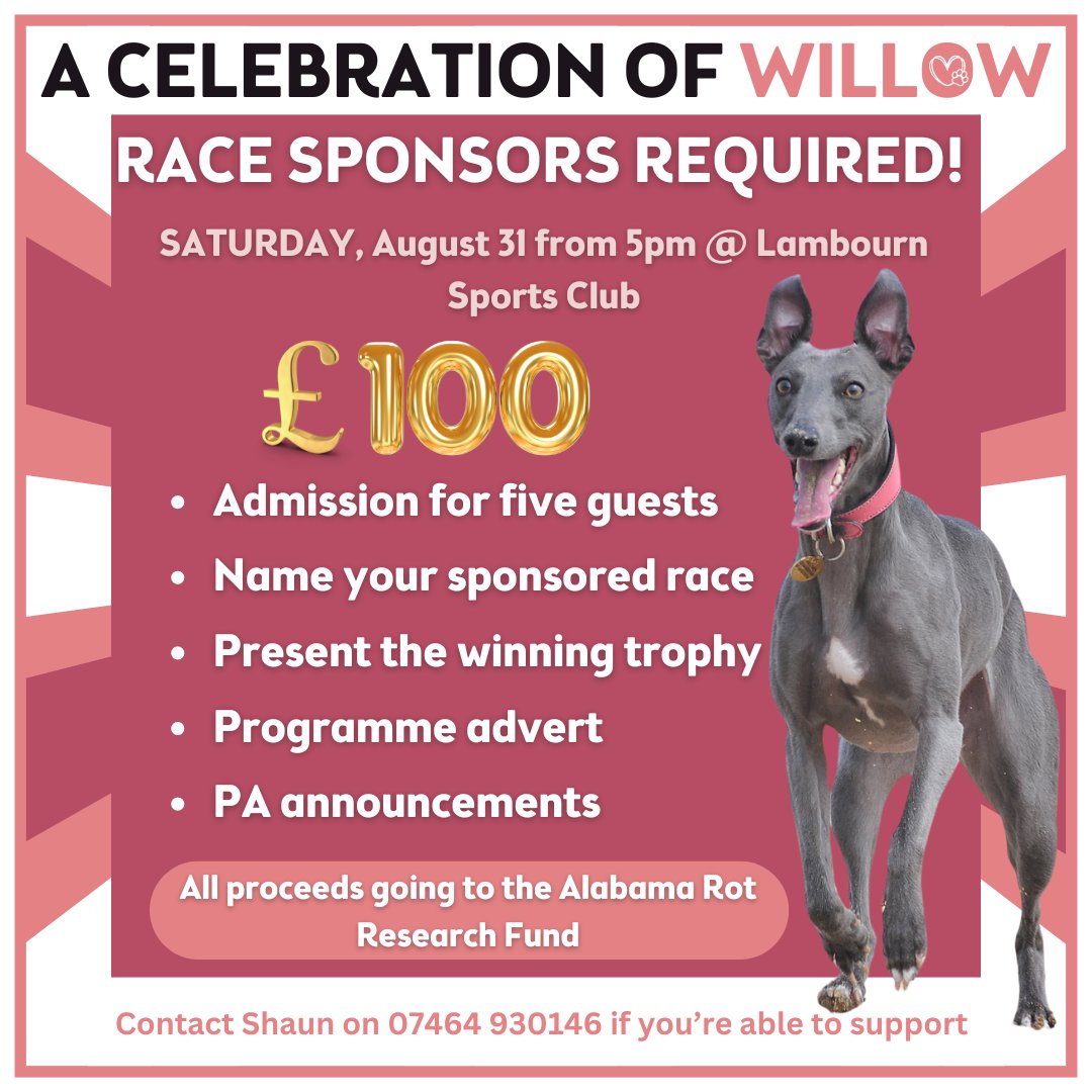 ONE sponsored race available❗

A massive thank you to our four sponsors who have so generously sponsored a race 😃

- <a href="/ReadingJackpot/">Lee Calcutt</a> and <a href="/TeamHamblin/">teamhamblinracing</a>
- Coppice Racing (<a href="/BrealeyTony/">Tony Brealey</a>)
- Gone to the Dogs Podcast (<a href="/TotallyBetting/">Joe Andrews</a> / <a href="/DaniVJackson/">Dani Jackson</a>)
- Nicole Rossa / <a href="/ColinENBrown/">Colin Brown</a>
