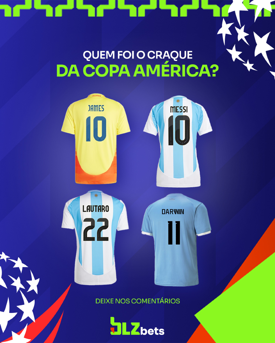 BLZBETS_'s tweet photo. Quem Foi o Craque da Copa América?  ⚽🌟  
De dribles espetaculares a gols memoráveis, a Copa América mais uma vez mostrou por que é um dos torneios mais emocionantes do mundo. 👇

Comente qual foi o craque BLZ da Copa América

#BLZbets #CopaAmérica #CraqueDaCopaAmérica #Futebol https://t.co/wTDy8C8Ylx