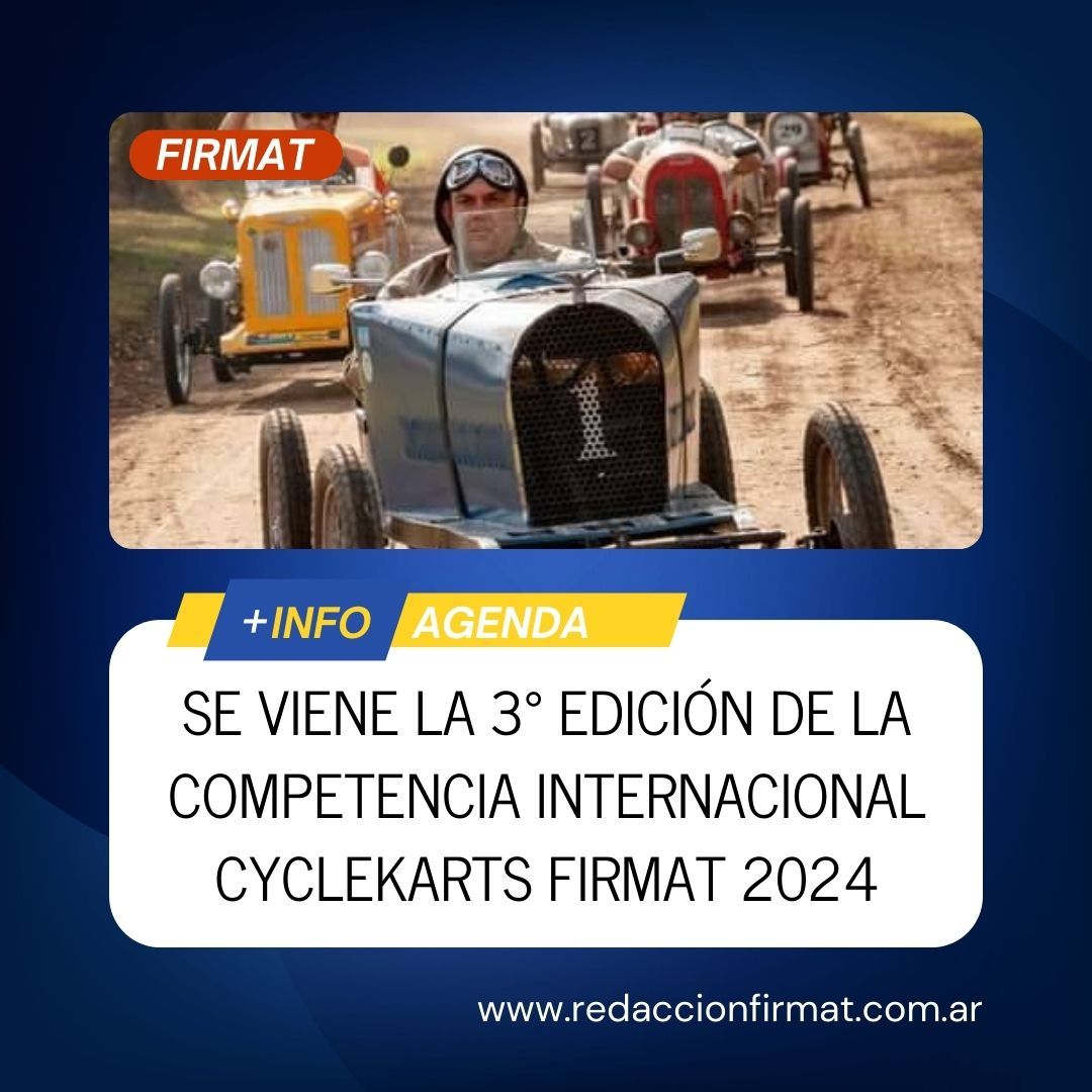 #AGENDA #FIRMAT #Cyclekart
El Gran Premio homenaje a Daniel Cignoli, será el sábado 24 y domingo 25 de agosto, Parque Municipal “Carlota Joubin”. 
buff.ly/3Y9JbHJ