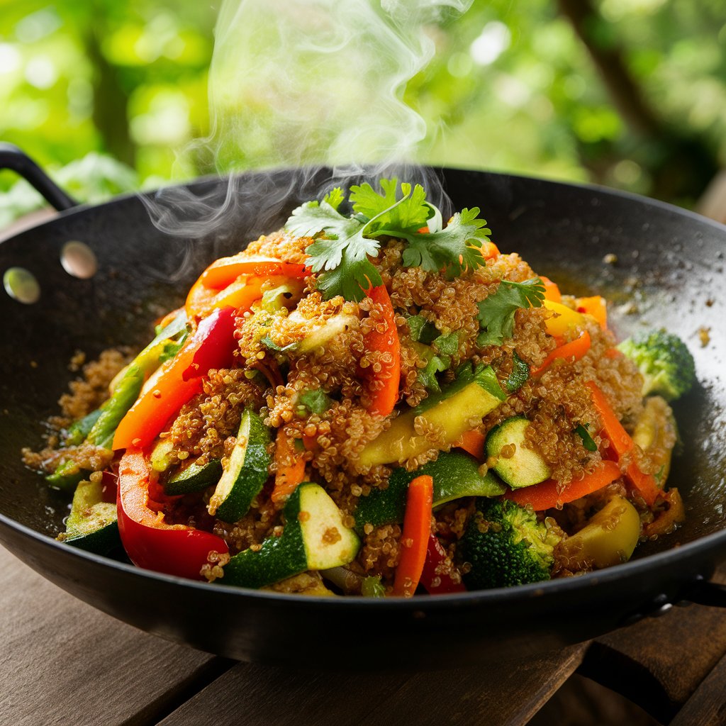 MainikSheladiya's tweet photo. "🌿🍽️ Looking for a delicious and healthy recipe? Try our Quinoa &amp; Veggie Stir-Fry! Packed with fresh organic produce, it's perfect for fitness enthusiasts. Check out the step-by-step recipe and tips for a healthy lifestyle! #HealthyEating #HomeCooking #OrganicFood #FitnessRecipe https://t.co/XdoaHS9399