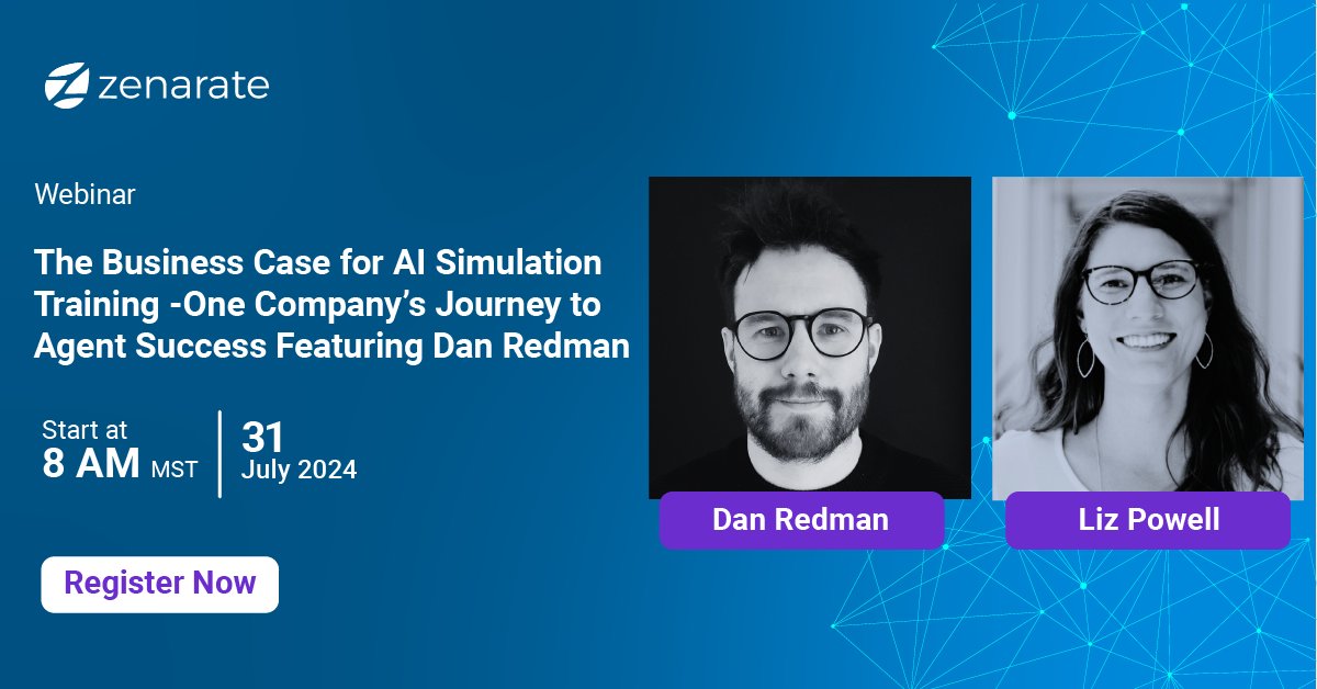 Join Learning &amp; Development expert Dan Redman and Zenarate's CX expert Liz Powell, for a deep dive into AI Simulation Training. Learn how HSBC overcame training hurdles, and much more! July 31, 2024 - 8 AM MT

Register: hubs.la/Q02HvgRk0 

 #ContactCenterWebinar