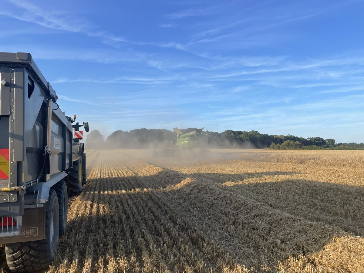 Well done to our combine driver <a href="/samcollins6250R/">Sam Collins</a> on the birth of a baby girl last week and a big well done to our stand in driver @lewis, who did a great job 👏 @suffolk <a href="/TuckwellGroup/">Tuckwells</a>