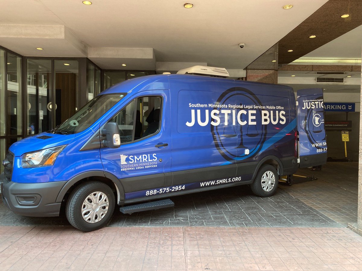 LSCtweets's tweet photo. Look what rolled into our Board meeting in Minneapolis today! ๐ Minnesota's Justice Bus network is one of many throughout the country bringing legal help to low-income Americans in rural communities.
We appreciated getting a first-hand look! #ProtectingThePromise #LegalDeserts https://t.co/ZrZP7Gmjl5
