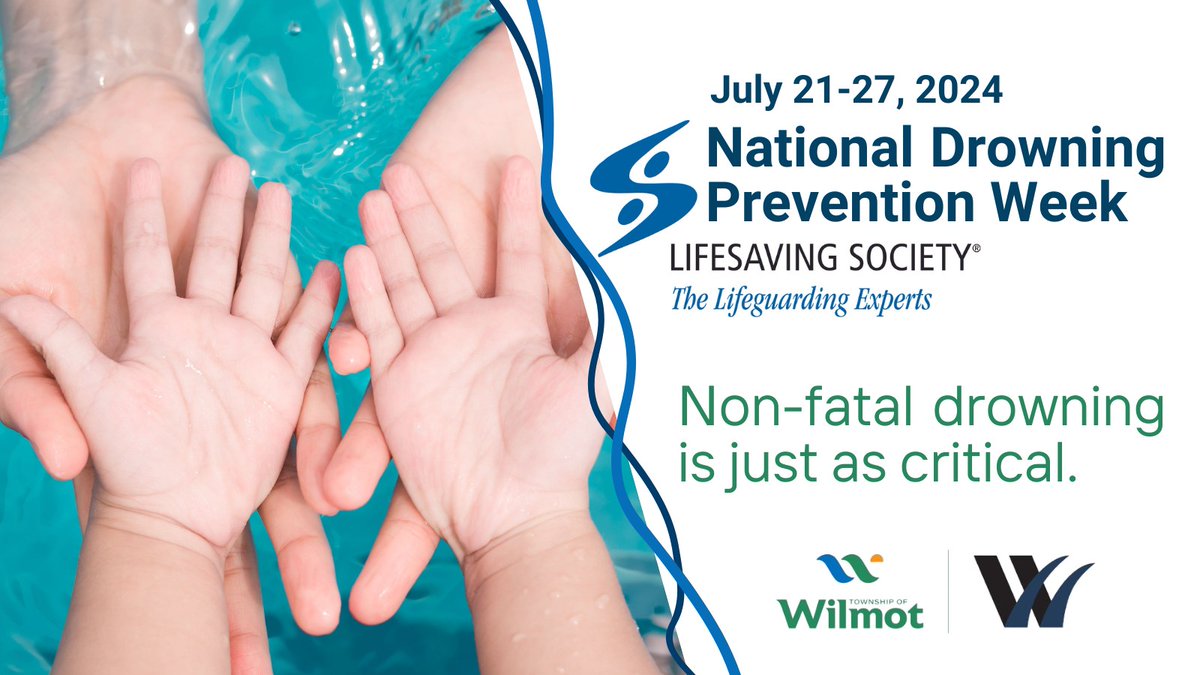 WilmotTownship's tweet photo. It’s National Drowning Prevention Week. Let's work together to prevent drowning. Join the @LifesavingON and the Township to raise awareness of preventing both fatal and non-fatal drowning. Visit https://t.co/SB3oE4AUet https://t.co/CTbxhDcXpf #NDPW2024 #WaterSafety https://t.co/LeSTxQskj2