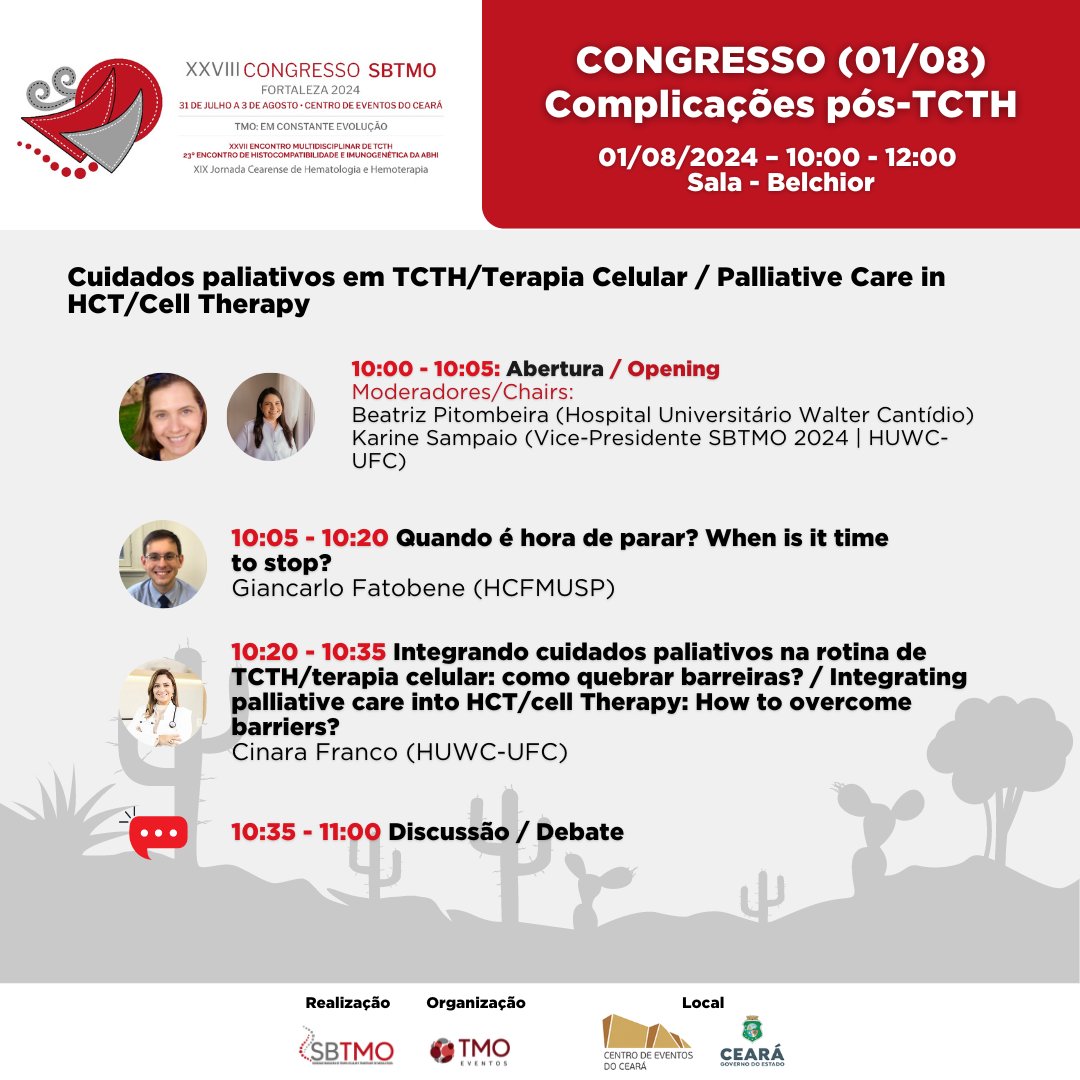 SBTMO's tweet photo. Apresentamos a vocês a programação da sessão de complicações pós-TCTH do #SBTMO24! 

Divida em dois módulos, a atividade será realizada dia 01 de agosto, das 10h às 12h, na sala Belchior.

Garanta sua vaga: https://t.co/2umOHoGutx

#TMOJuntos #Complicacoes #TCTH https://t.co/oDc2U8VqvT