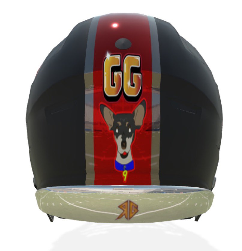 RICKMA's tweet photo. Really enjoying EA Sports CF25 this year. Aside from the AMAZING attention to details, being able to create your own team and concept is awesome. I give it 10/10! I’m paying homage to my dog Niner on our helmet who passed away 8 years ago. Let’s Go! #EASportsCF25 #RGSquad https://t.co/MJrqU1jqJy