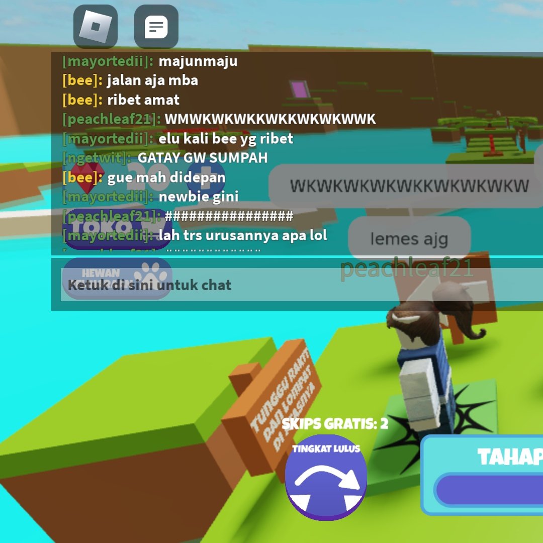 Detik-detik avo dijahatin sm bocil roblox 😭 sentuh rumput bee jgn jadi anon jahat trs