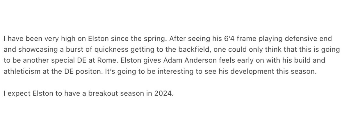__AustinButler's tweet photo. My names to know! 

A NAME TO KNOW: 2026 DE @MarquezElston Rome 

@43Elite @AllRomeWolves @NwGaFootball @FootballRome @RecruitGeorgia https://t.co/L04KershhT