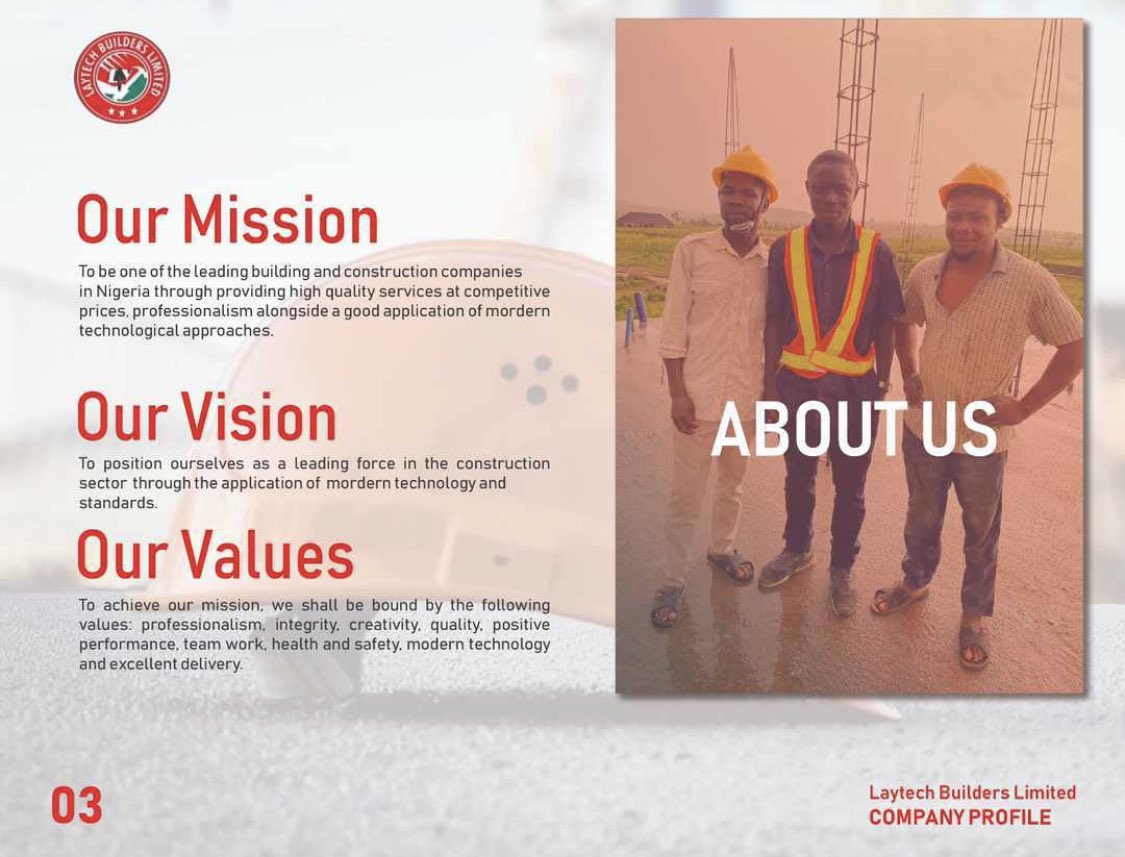 Laytechbuilders's tweet image. Happy new week!

At LAYTECH Builders Limited

Where Vision Meets Expertise

Building Homes with Passion

OUR SERVICES:

- Building &amp;amp; Construction
- Real Estate
- Investment
- Consultancy

Wishing you a productive and successful week ahead.

Whatsapp link: wa.me/message/SU5D3M…