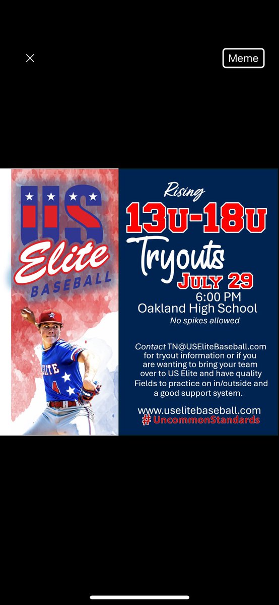 Hey everyone! I accepted the head coach position for the Rising 16u <a href="/USElitebase/">US Elite Baseball</a> organization along with pitching coach <a href="/joeymitchell121/">Joey Mitchell</a> and assistant coach Tyler Markos. Joey is currently a pitcher for D1 Lipscomb University. We would love to see any players interested!