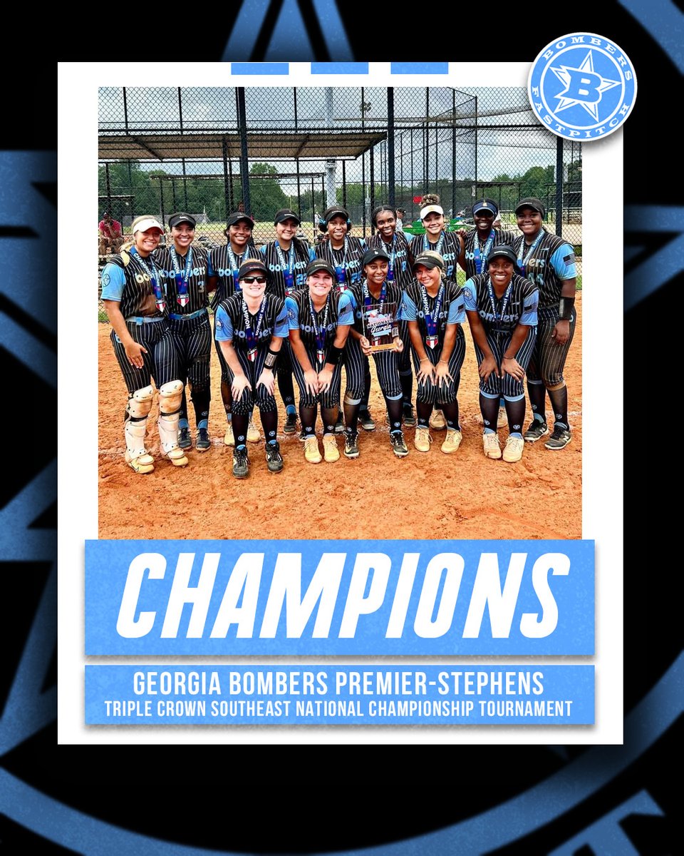 Congrats to the Georgia Bombers Premier-Stephens team for going undefeated to win the Triple Crown Southeast National Championship! #champions #bombenation
