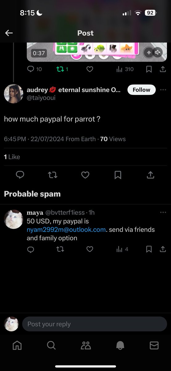 im not sure what the hell is happening but this is not me, i never thought someone would impersonate me since i'm such a small account but i guess not 

my name isnt even nyam😭