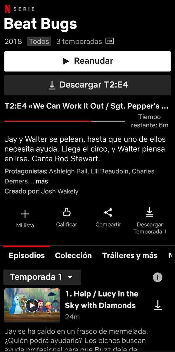 Mitskistauber's tweet photo. Hola chicos, miren, ayer estaba buscando algo en Netflix y miren el dibujito que encontré, lo chusmee un poco y es re chistosin, son como bichitos q cantan canciones de los biruls, y en uno de los capítulos un personajito se llama Billy shears y fue like 😧 #beatbugs #Beatles https://t.co/J9gig4RfE3