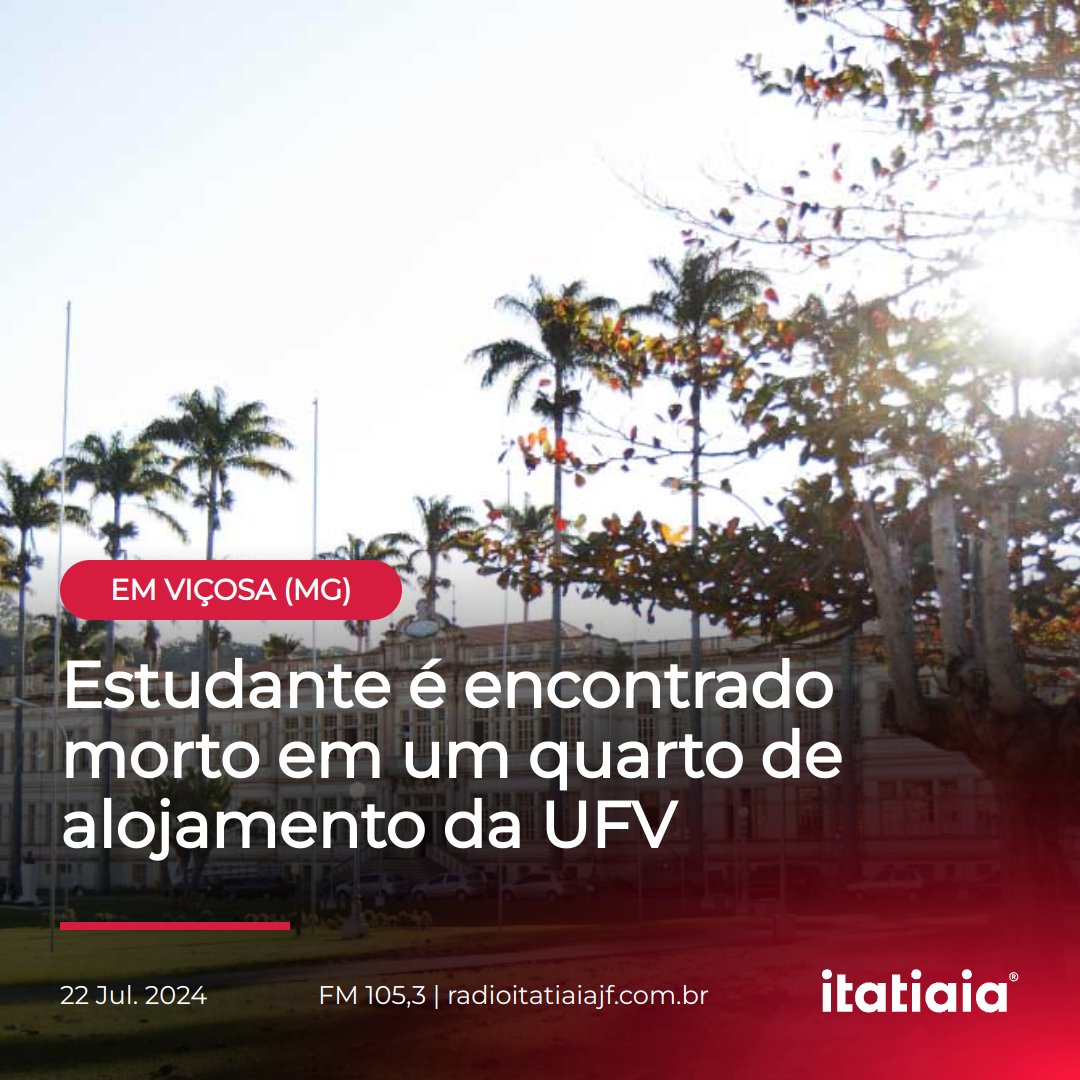 ItatiaiaJF's tweet photo. 📲https://t.co/CrCVwE7Qne
📷 Imagem Ilustrativa - Divulgação/UFV
#itatiaia #itasat #minasgerais #ufv #alojamento #vicosa #campus https://t.co/tNstdgGKK3