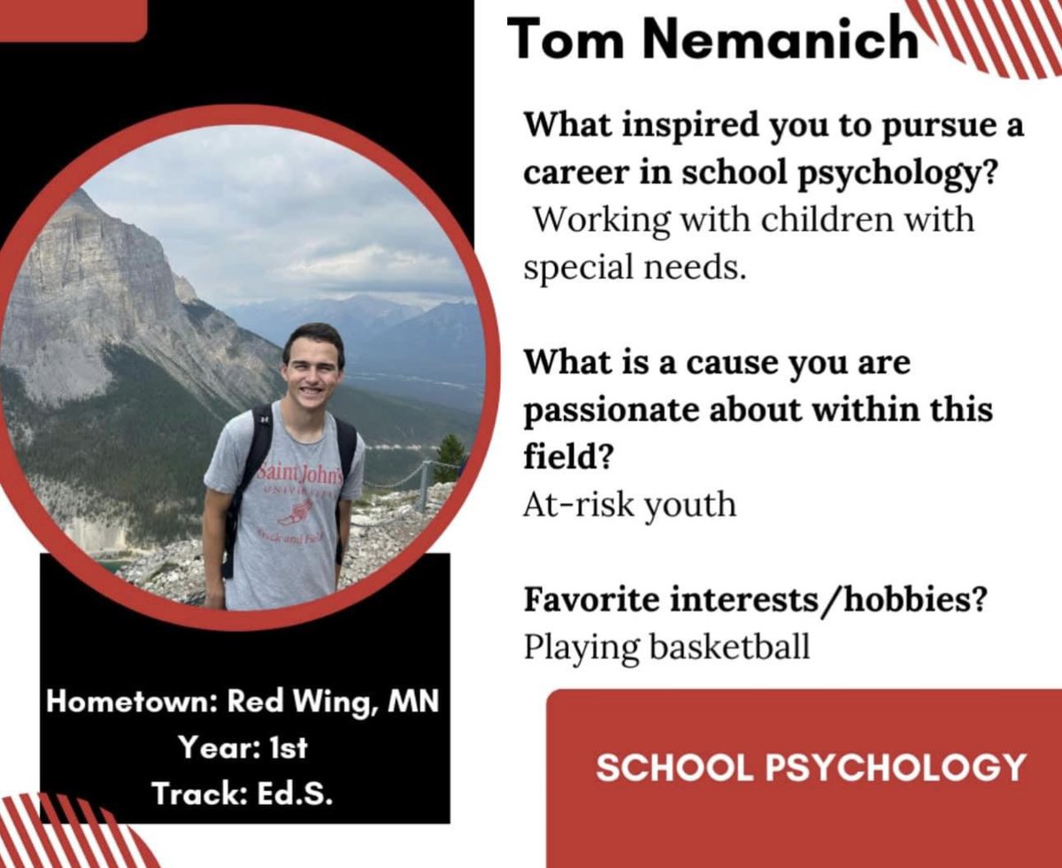 ✨Student Spotlight✨
Let’s meet Tom Nemanich! 
He is known as a humble individual who enjoys spending his free time with his chocolate lab Fudge!
Tom is a man of few words. Stay tuned next semester to meet new faculty and students!🐾