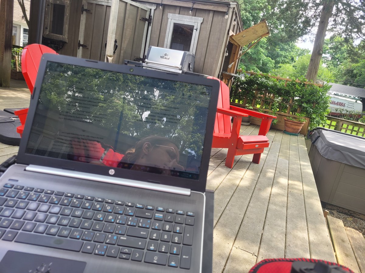 KatherineKrige's tweet image. Guess what! New words got added to my WIP this weekend at a #WriteOff hosted by a member of my #writinggroup. It was a great time of #writing, socializing, and patio fun. 

Thanks for having us Ryan! See you soon at our Shut Up &amp;amp; Write at the Clubhouse.  
#writerslife #ldnont