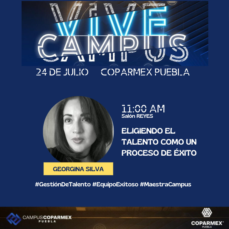 campus_coparmex's tweet photo. Ven a la conferencia de Georgina Elizabeth Silva Monterd, "Eligiendo al Talento como un Proceso de Éxito", #ViveCampus #APuertasAbiertas.

#CampusCOPARMEX CoparmexPuebla

Regístrate en:https://t.co/VIF91FYyVD

📍 COPARMEX - 11 Poniente 1313, Col. Santiag https://t.co/dEmSFlfEEU