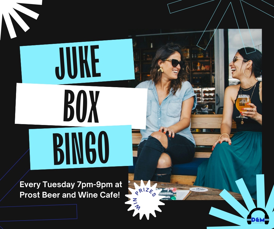 dmdjentertain's tweet photo. The weather is going to be perfect tomorrow to join us  for Jukebox Bingo at Prost Beer &amp; Wine in Reynoldsburg. You'll be winning prizes while enjoying your favorite music, and enjoying their great beer and wine

We can't wait to see you for all the fun! The winning starts at ... https://t.co/jgqCarfIrI