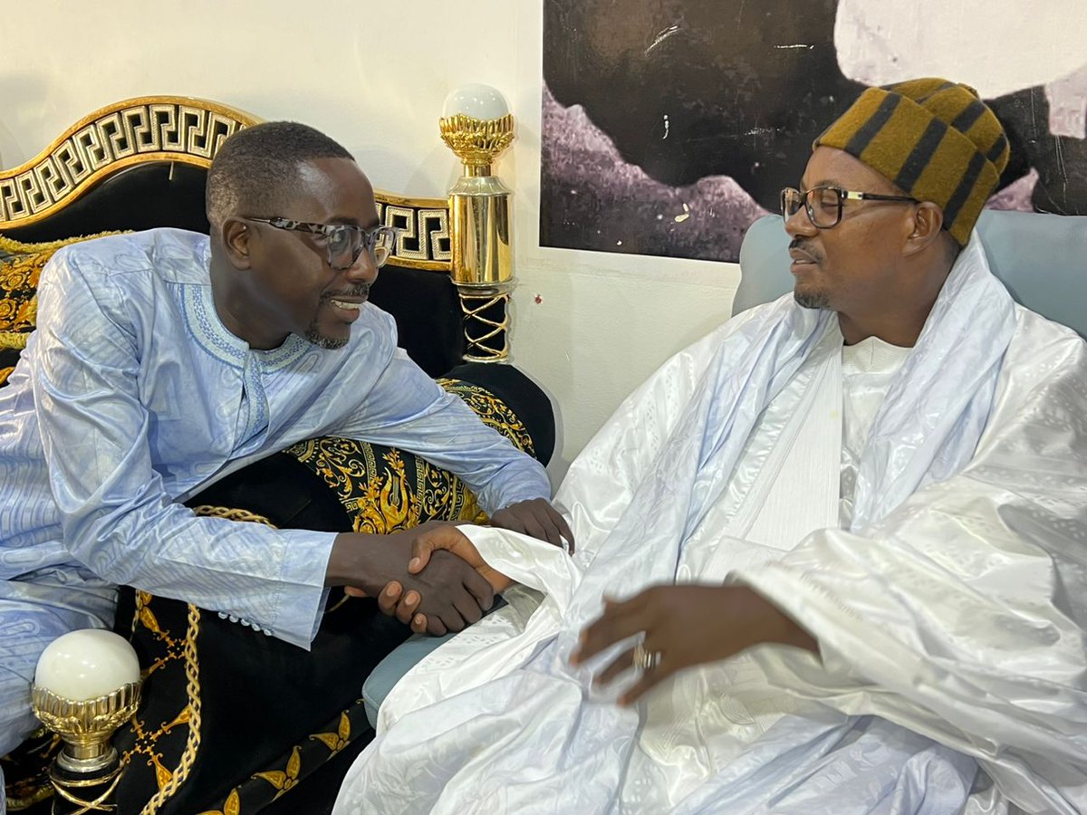 papealeniang's tweet photo. Toujours un plaisir d'échanger avec Serigne Bass Abdou Khar . Que Dieu exauce toutes les prières. Les conseils précieux seront d'un apport considérable pour la réussite de cette mission au service du Sénégal. #senegalrek https://t.co/yfbmdoWabR