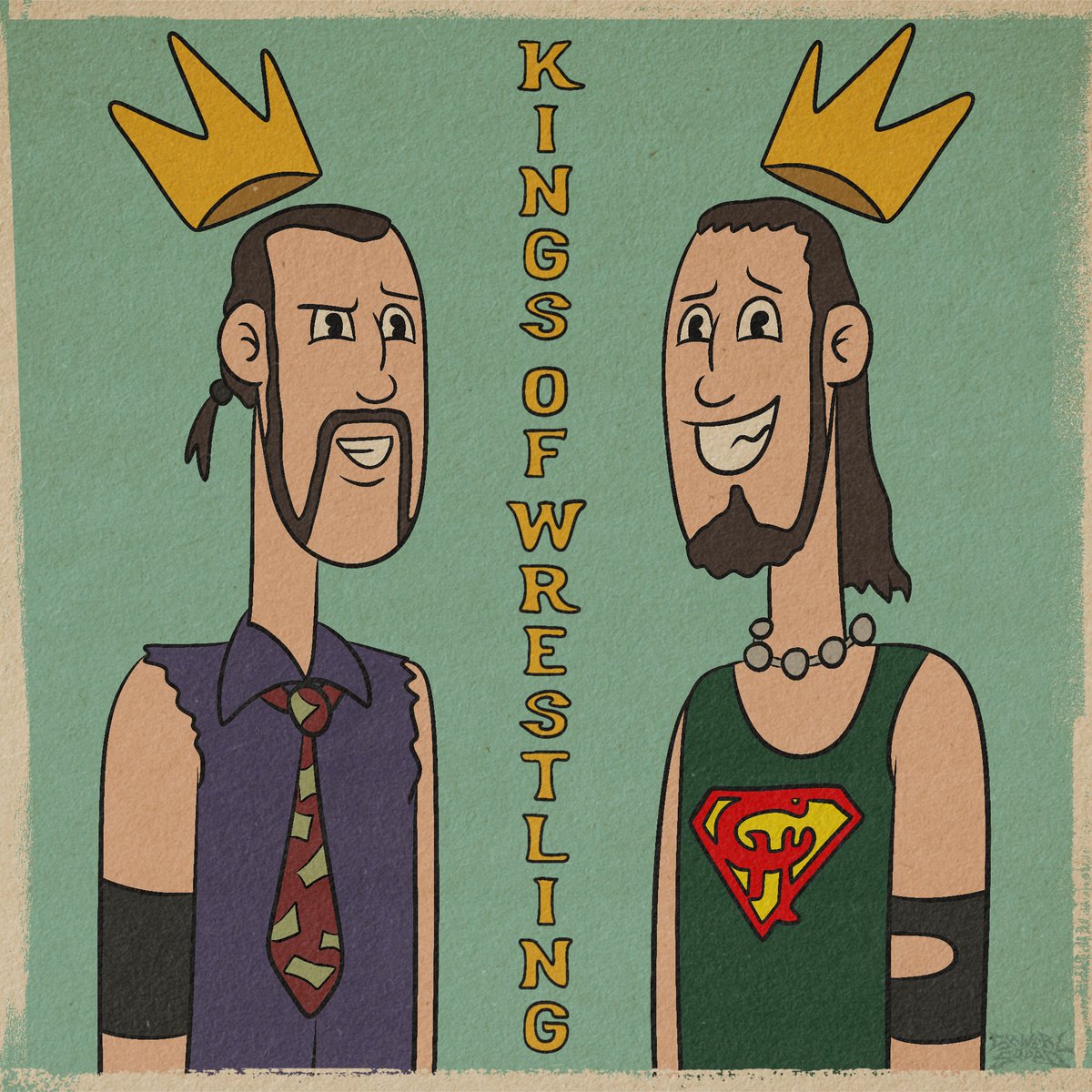 Finished this Kings of Wrestling art today!