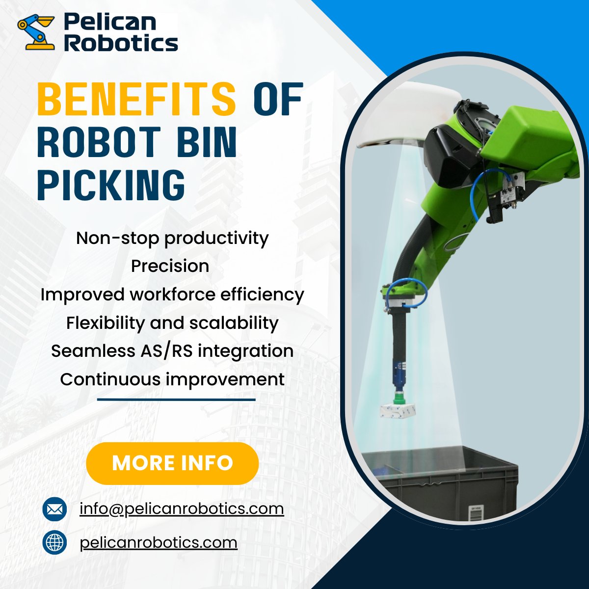 #BinPicking #PelicanRobotics #Automation #Robots #PelicanPick #PickingSolutions #WarehouseAutomation