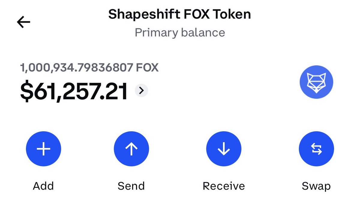onecookietrader's tweet photo. @ShapeShift $FOX token
Holding 1,000,000+ now. #fox #shapeshift #shapeshiftfox
Will go above $2+ in my opinion. https://t.co/4gRNWzjvxh