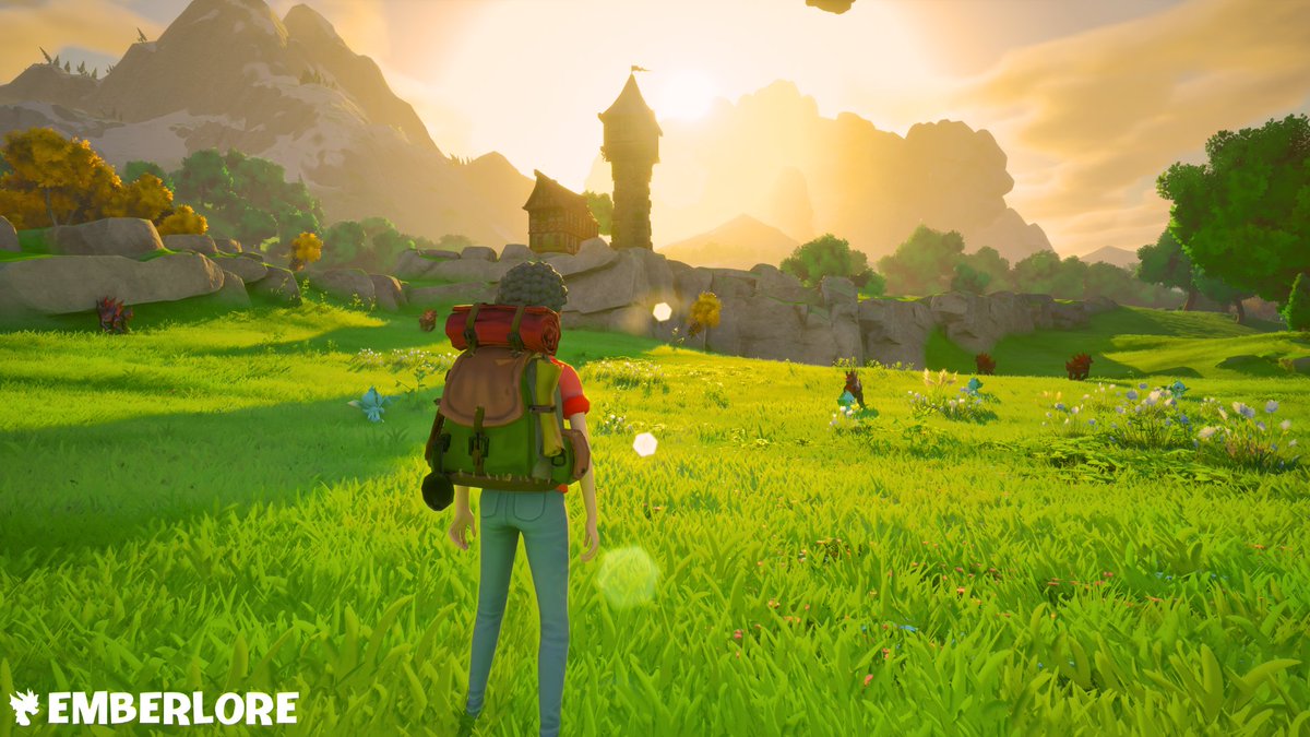 A sunset in the world of EmberLore is just as beautiful as in the real world.

But with darkness comes creatures that are not to be played with...