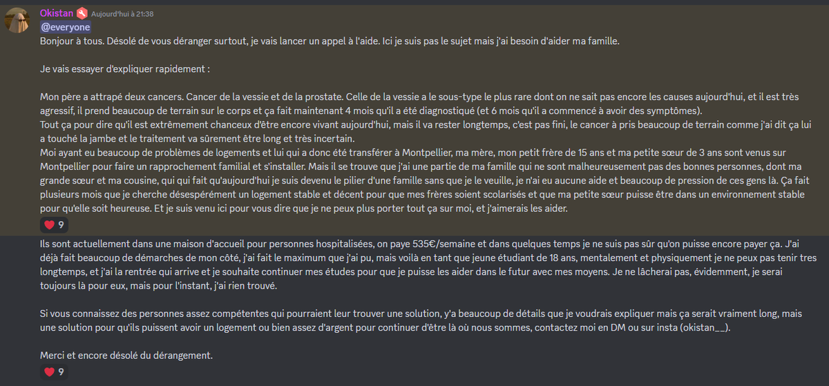 Un ami à moi, a besoin de vous, besoin de nous
rt &amp; like vraiment apprécié &lt;3
j'vous passe son contact dm ceux qui peuvent l'aider