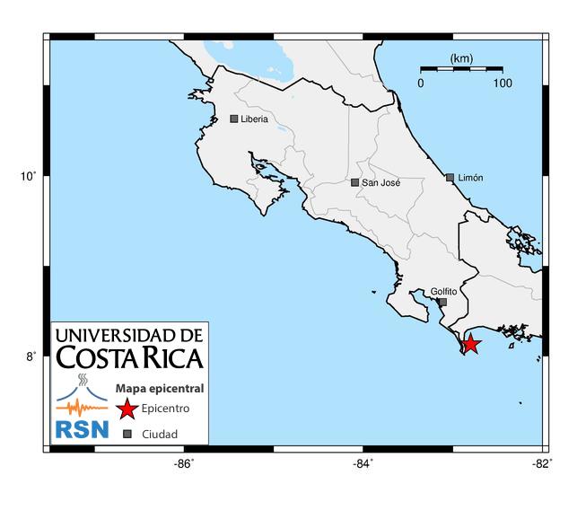 #SismoCR #TemblorCR Revisado, 22-7-2024, 1:19 pm, Mag: 5,7 Mw, Prof: 3 km, 14 km al Noreste de Punta Burica, Panama ow.ly/Ewio105BKi9