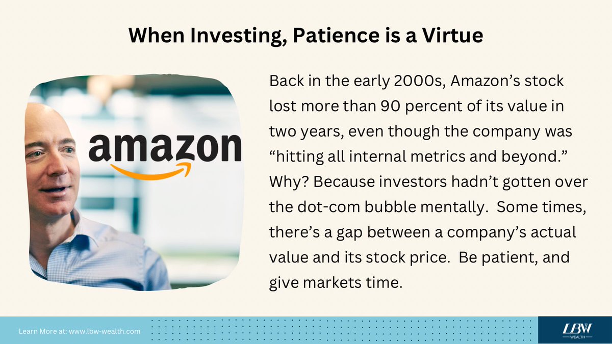 When Investing, Patience is a Virtue.
#lbwwealth #investment