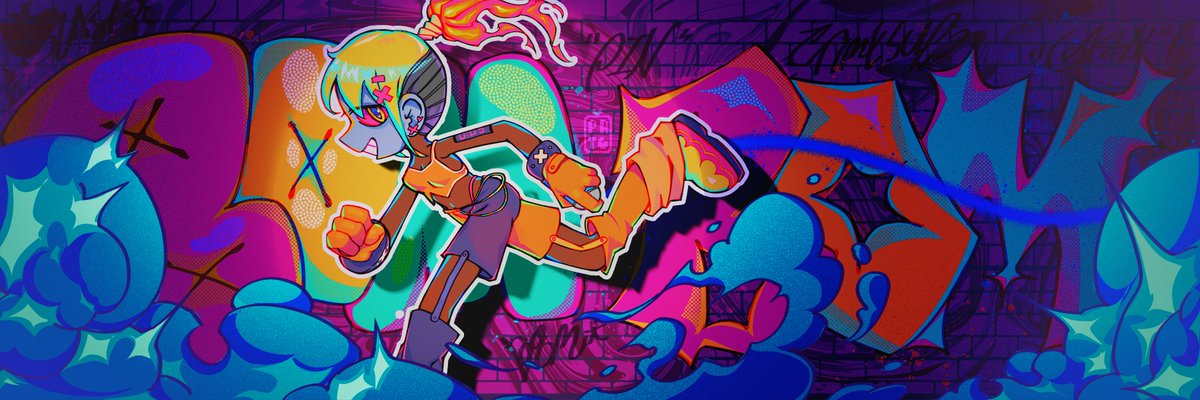 artfight attack for <a href="/pinuwuk/">❤️ pin 😈 Retro Artist / Dev / Streamer 💔 @ bsky</a> !
loved playing with funny canvas dimensions