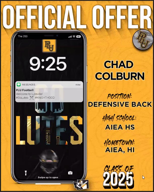 After a great call with Coach Regan, Coach Jai, and <a href="/KetnerKupp/">Ketner Kupp</a> , I am thankful and blessed to receive an offer to Pacific Lutheran University!
<a href="/atown_media/">A-Town Media</a>