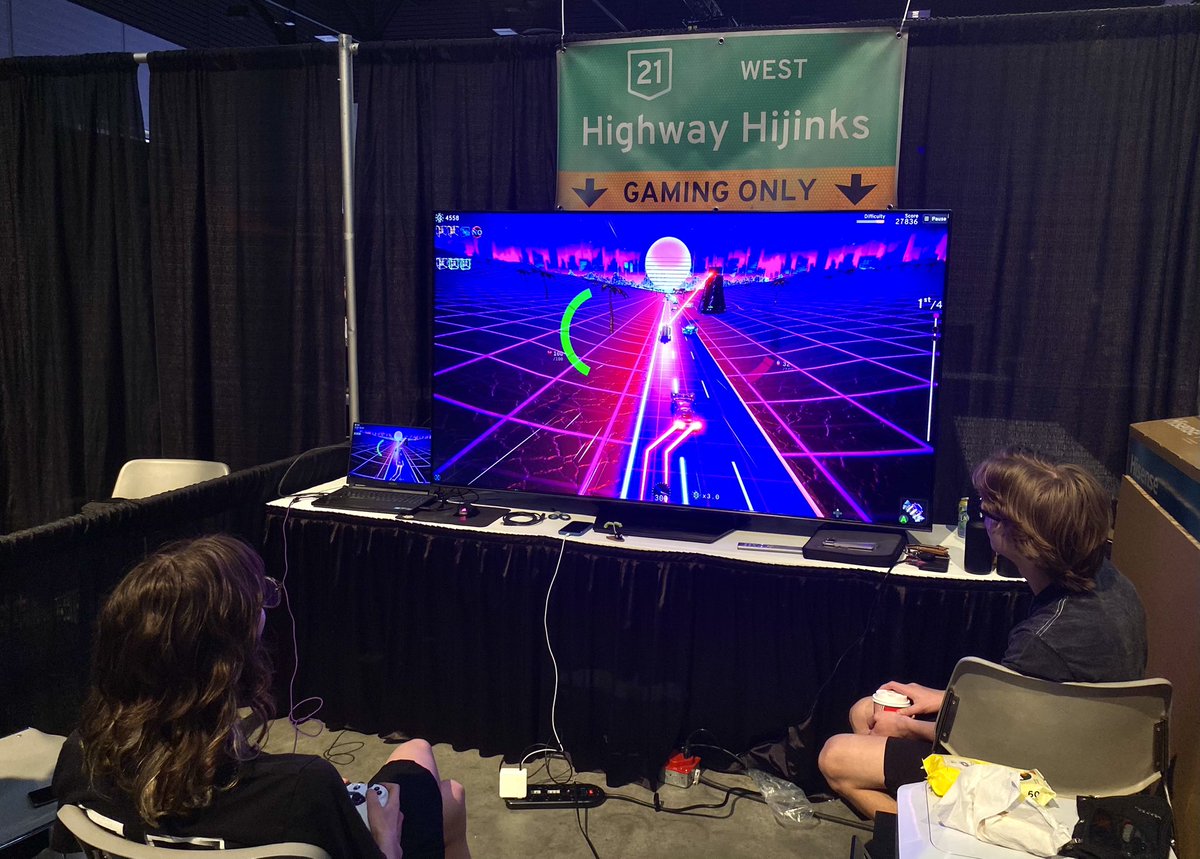 IAAlberta's tweet photo. Highway Hijinks ✨JUST RELEASED✨ on Steam! The game’s ✨10% off✨ for our Alberta &amp; Beyond Steam sale! Check out all the interesting games by incredible #IndieDevs! 🤩

https://t.co/bEVipIJX9v

Visit their booth at #GDX2024 during #KDays &amp; support the talented @ODExtractors! https://t.co/E2bEB7zZpV