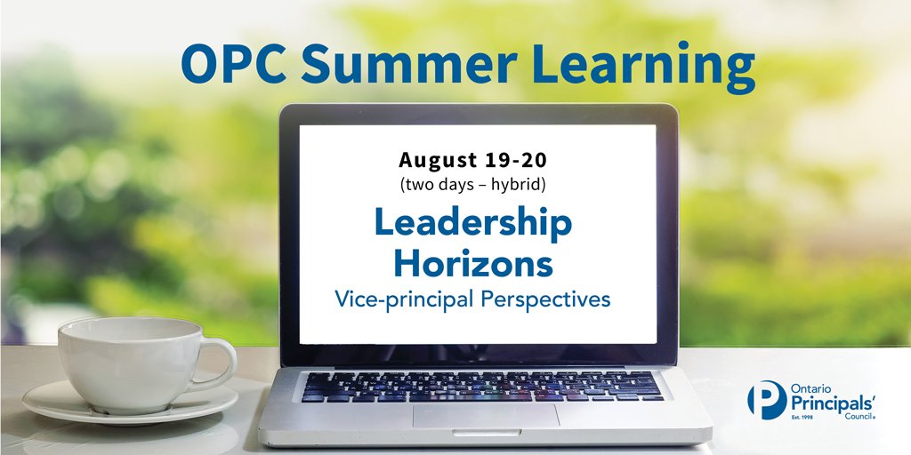 Register by August 1 for this hybrid opportunity for VPs. principals.ca/en/professiona…

Join us for topics that include preparation/transition into the principal role, leadership and management functions and how to practically center human rights, equity and relationship building.