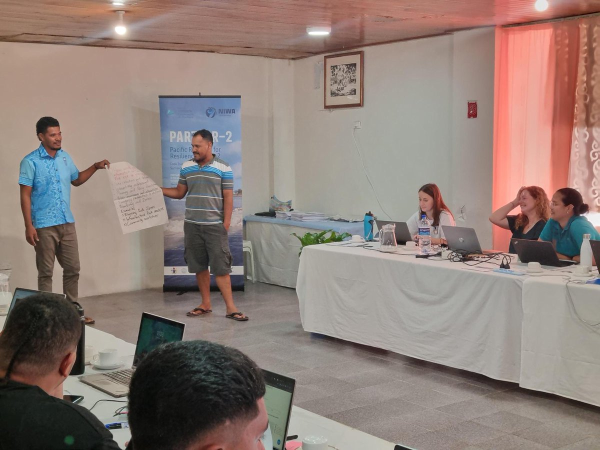 spc_cps's tweet photo. #ResilientPacific | The PARTneR-2 project in #Tuvalu trains #GIS & disaster risk technicians using #RiskScape and #Nexus.
🤝Funded by @MFATNZ collaborated by SPC & @niwa_nz, it enhances Tuvalu’s climate resilience. The workshop ended with risk assessment demo for decision-makers. https://t.co/pJi3ejmCsV