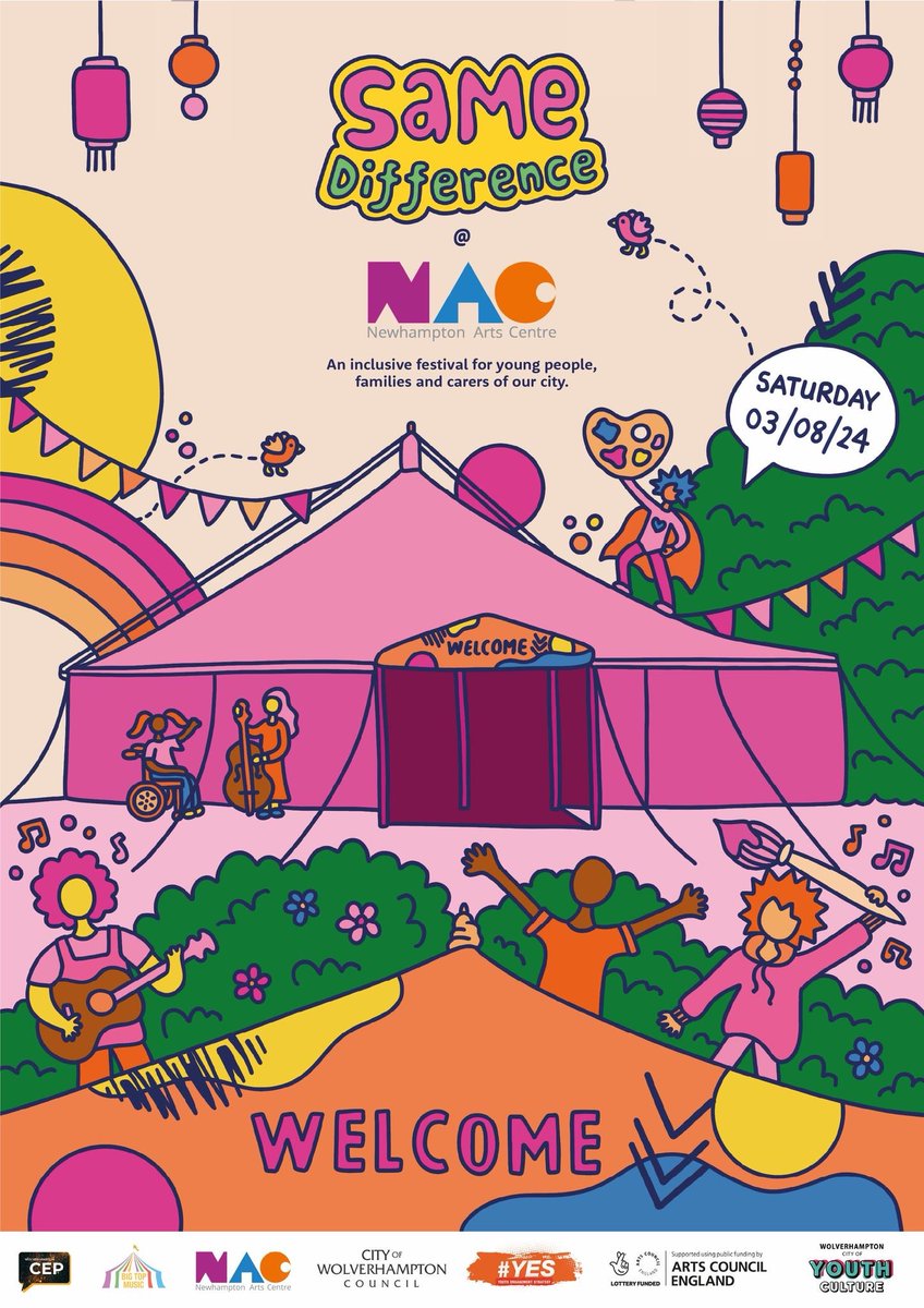 Big Top Music (@bigtopcic) on Twitter photo 🤩 Are you coming?
✅ Have you booked?
FREE Inclusive festival day full of music workshops, crafts, bubbles and fun!
bigtopmusic.co.uk/samedifference
<a href="/Voice4P/">voice4parents_Wolverhampton</a> @GUABWolves <a href="/Penn_Hall/">Penn Hall School</a> <a href="/WolvesCarers/">WolvesCarers</a>
#PMLD #autism #ability #disability #sensory 🤩 Are you coming?
✅ Have you booked?
FREE Inclusive festival day full of music workshops, crafts, bubbles and fun!
bigtopmusic.co.uk/samedifference
<a href="/Voice4P/">voice4parents_Wolverhampton</a> @GUABWolves <a href="/Penn_Hall/">Penn Hall School</a> <a href="/WolvesCarers/">WolvesCarers</a>
#PMLD #autism #ability #disability #sensory